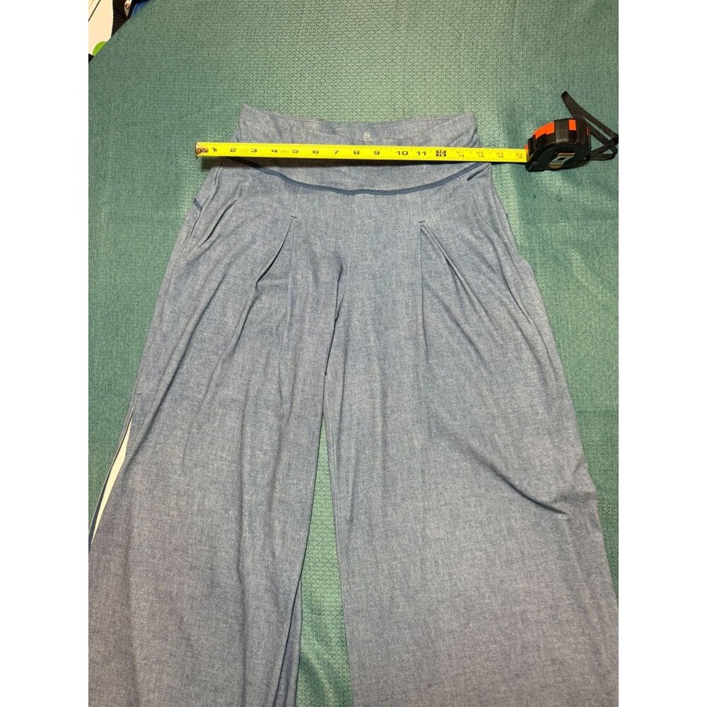 Sweaty Betty Womens Wide-Leg Split Hem Pants XS Light Blue Polyester Blend 31" I